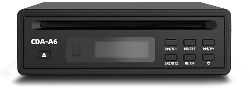 Reproductor de CD con Bluetooth para sistema estéreo doméstico, reproductor de CD de audio de alta fidelidad con salida óptica y de 3,5 mm, extracción sin pérdidas WAV a unidad flash USB, soporta