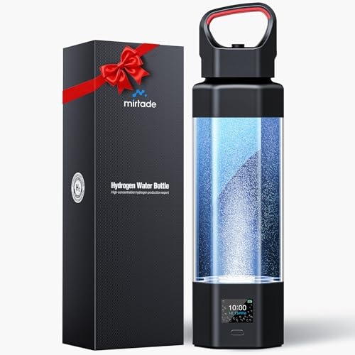 Hydrogen Water Bottle Generator,Up to 10000+ PPB Hydrogen Bottle Water Ionizer with SPE/PEM Technology,12 OZ Food-Grade PC Hydro Water Machine,SGS-Certified Molecular Generator for Sports/Home