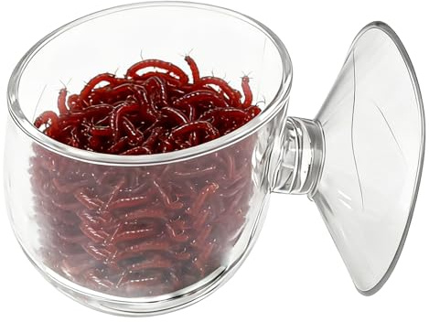 per acquario – con come distributore di mangime per larve di zanzara rosse – per acquario e terrario con Betta, tartarughe, granchi, rane, gechi, barbagami