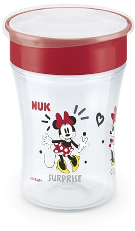NUK Magic Cup vaso aprendizaje bebe | +8 meses | 230 ml | Borde a prueba de derrames de 360° para beber desde cualquier lado | A prueba de fugas | Disney Minnie Mouse