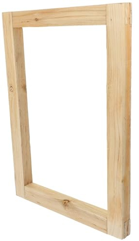 HAPINARY Holz Siebdruckrahmen Tragbar mit Hoher Leistung und Feiner Verarbeitung für Selbstgemacht Projekte zum Bedrucken von Bannern und Rucksäcken in Khaki Farbe
