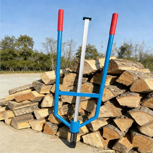 Manual Log Splitter with Triangular Arc Design for Stable Wood Splitting in Camping, Farm, and Home Use
