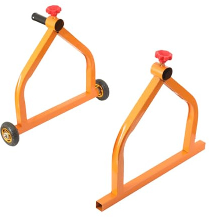 NICCOO Wire Spool Rack, Cable Reel Dispenser Stand – Steel Cord Reel Holder with Wheels for Workshop & Jobsite, Holds up to 28-Inch Reels, 220 lb Capacity, Orange