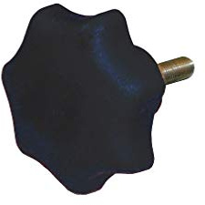Krause Sterngriffschraube M8 für Gelenk-TeleskopLeiter und Traversen-Höhenausgleich, Metall, Schwarz, 0,056 kg