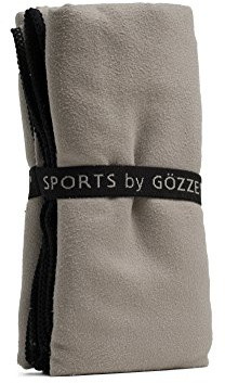 Gözze - Toalla deportiva absorbente, muy suave, Fibra sintética, 70 x 140 cm - Marrón Topo