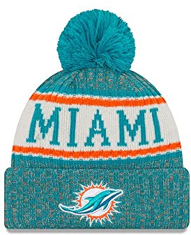 New Era On Field Beanie NFL Miami Dolphins Bommelmütze Knit