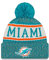 New Era ONF18 Sport Knit Bommelmütze Miami Dolphins Türkis, Size:ONE Size