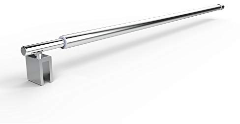 Stabilisierungsstange Haltestange Teleskopstange für Duschwände Glaswand Walk In Stabilisator Glasstärke von 6mm bis 10mm justierbar 78-123cm