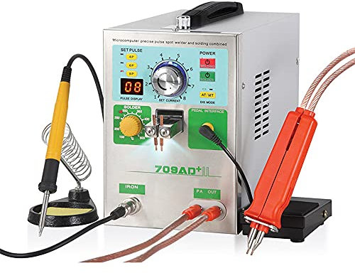 Hanchen Battery Spot Welder 3.8kw High-Power Automatic Pulse Welding Machine with Soldering Iron 2 in1 for 18650 16430 22650 32650 Battery 220V CE