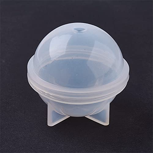 Boutigem 5 x Kugel-Harz-Silikonform 50 mm Kugel rund Epoxidharz Form für DIY Halskette Armband Schmuck Kugel Anhänger Kerzenwachs hausgemachte Seife Badekugeln