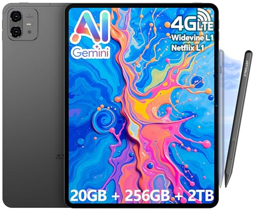 TECLAST ArtpadPro Tablette 12.7 avec Stylet, 10000mAh, IA Intégrée, 4G LTE | Charge 30W, Helio G99, Dual SIM, 90Hz, Widevine L1, Tablet Gaming