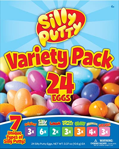 Crayola Silly Putty Bulk Variety Pack (24ct), Assorted Soft Sensory Putty, Kids Fidget Toys, Goodie Bag & Treasure Box Sensory Toys, Gift for Kids, Ages 4+ [Amazon Exclusive]