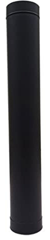 0℃ Outdoor Tubo Acero Galvanizado, Tubo Acero Vitrificado Ideal Estufas de Leña, Chimenea, Alta Resistencia, Ideal Estufas de Leña, Chimenea, Alta Resistencia, Conducto Humos,Negro,D 150mm