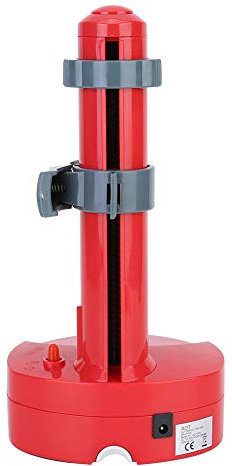 Peeler elettrico rotante automatico di mela pelapatate sbucciatrice automatica frutta verdura taglierina in acciaio inox cucina sbucciatura strumento (rosso)