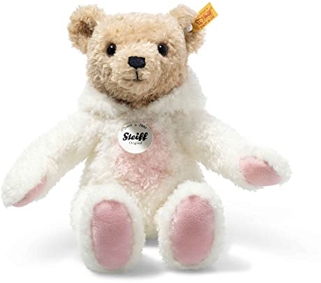 Steiff 114052 Hoodie-Teddybär Hase 27cm, Weiss, Whisper White
