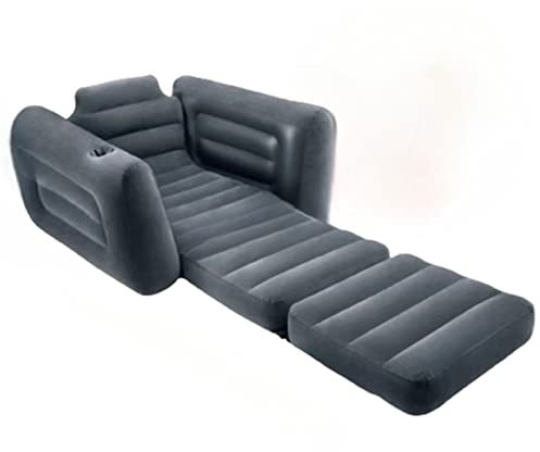 PRUJOY Aufblasbares Schlafsofa, doppelter Faltbarer Stuhl, 2-in-1 aufblasbares Beflockungssofa, Wohnzimmer-Sofa, ausziehbares aufblasbares Bett (224 * 77 * 66cm)