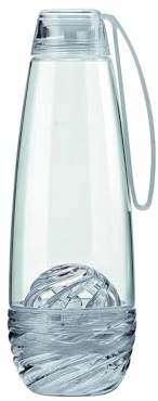 Avilia Borraccia con Infusore, Ideale per Palestra e Mare - Completamente Smontabile e Facile da Lavare, con Laccetto da Polso, 8x24cm, 750ml, in Plastica, Grigio