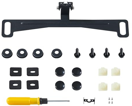 VOONOA - Supporto per targa per telecamera posteriore auto con kit di viti, staffa di installazione universale antiruggine, supporto di installazione per telecamera inversa, telecamera