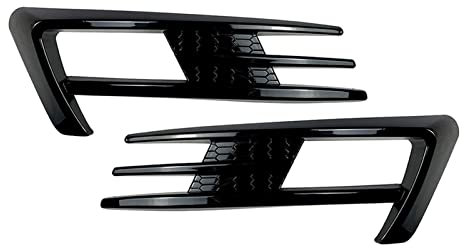 DZSQOMHGD Sport Kühlergrill 2X Für VW Für Golf Für MK7 2013-2016 Auto Nebelscheinwerfer Lampe Augenbraue Wind Messer Stoßstange Grill Trim Nieren Kühlergrill(Glänzend schwarz)