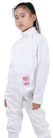 ATAPNLNMTZ 350N Fechten Uniform, 3-teiliger Professioneller Fechtanzug, Schutzausrüstung für Rechtshänder(48)