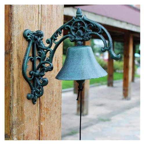 Batteriebetriebene Türklingel für den Innenbereich, manuelle Türklingel, Vintage-Türklingel, Türglocken, Vintage-Garten, dekorativ, für den Innen- und Außenbereich, zur Wandmontage, dekorative Vordert