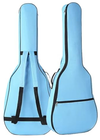 XPJYUA Gitarrenkoffer 40/41 Zoll Oxford-Gewebe Akustikgitarren-Gigbag Wasserdichter Rucksack Baumwolle Doppelte Schultergurte Gepolsterte Softcase(Blue)