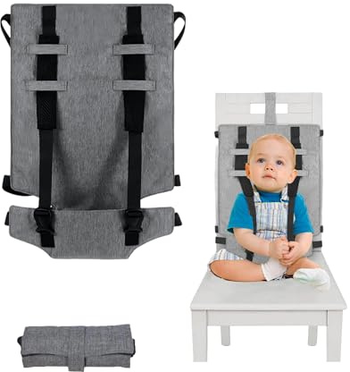WGCHAIE Cinturón de Seguridad Trona Bebé, Trona Portátil para Bebé, Correa Ajustable para la Alimentación Del Bebe, para Viajes, Hogar, Restaurante
