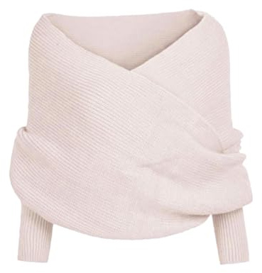 Aniyan Strickschal mit Ärmeln Damen – Schal & Schulter-Poncho 2-in-1, Leicht & Warm, Herbst Winter Schultertuch, Elegante Strick Wraps für Frauen (Beige)