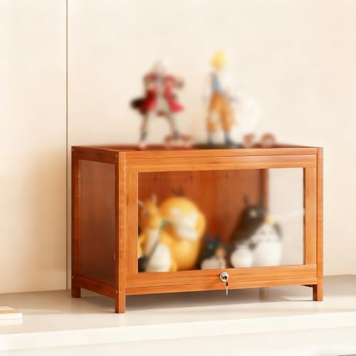 Design Moderno Vetrinetta Espositiva - Vetrina Espositiva per Collezionismo, Modellini e Oggetti da Collezione, con Chiusura a Chiave, in Acrilico Trasparente