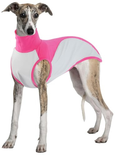 Greyhound Shirt, Soft Cotton Dog Vest Sporty Pullover for Greyhound Sweatshirt Whippets Cooling Summer Vest Sleeveless(Pink, 2XL)