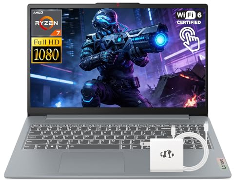 Lenovo IdeaPad Slim 3 15.6 FHD IPS Touchscreen Laptop, 8-Cores AMD Ryzen 7 5825U(Up to 4.50 GHz) 32GB RAM 1TB SSD, WiFi 6 Win11 Numeric Keypad Webcam W/Accessory, Computer for Business and Gaming