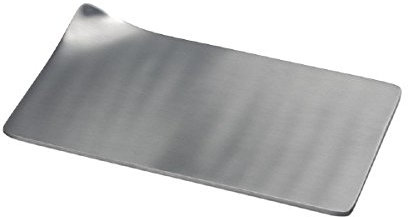 Kerzenteller, Dekoteller Silber eckig, 10 x 18cm