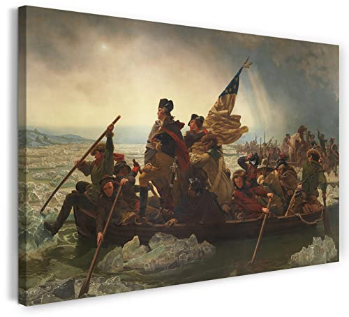 Leinwand (80x60cm): Emanuel Leutze - Washington überquert die Delaware
