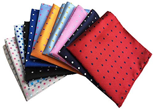 samrt sisi Men's Suit Pocket Handkerchiefs,Square Dots Handkerchiefs for Men