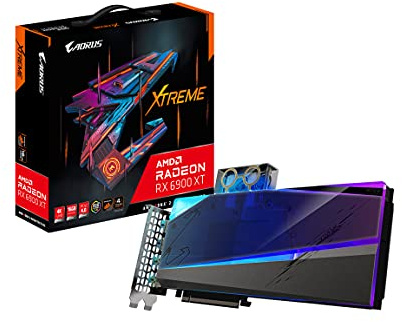 GIGABYTE AORUS Radeon RX 6900 XT Xtreme WATERFORCE WB 16G Graphics Card, WATERFORCE Water Block Cooling System, 16GB 256-bit GDDR6, GV-R69XTAORUSX WB-16GD Video Card