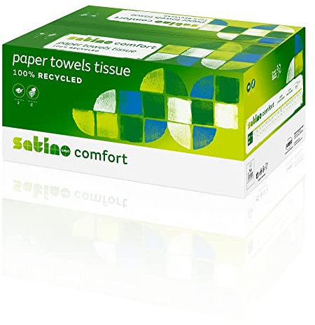 Satino by WEPA Comfort Handtuchpapier - 277410 - PT3-kompatibel - 3072 Blatt - 2-lagig - 100% Recycling-Papier
