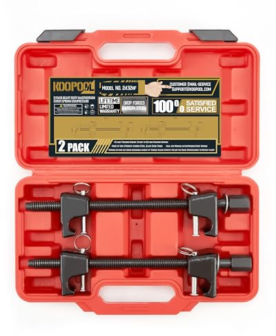 KOOPOOL Strut Spring Compressor Tool Set 2 Pack 11.5-inches Macpherson Spring Compression, 13/16-inch Socket 1/2-inch Drive Coil Spring Compressor Tool