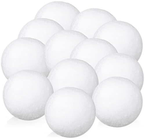 UNOLIGA Palle di Neve Finte di Natale, Lotta di Palle di Neve al Coperto, 12pcs 7cm Palle di Neve Artificiali Morbide per Le Decorazioni Invernali