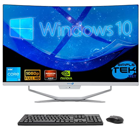 SIMPLETEK - PC All in One Curved Display 27 Core i3 Video Card GTX1650 4GB Windows 10 | 32GB RAM SSD 2TB | Work, Gaming