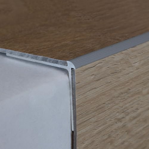 PROVISTON Profilo angolare e bordo per scale | alluminio | 40 x 30 x 1000 mm | argento | profilo metallico | profilo per scale