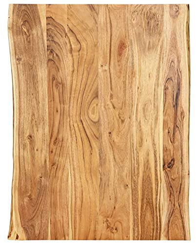 ARKEM Tischplatte Massivholz Akazie 80x(50-60) x2,5 cm Tischplatte Holz Tischplatten Aus Massivholz