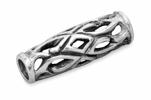 Windalf 925 Sterlingsilber Lange Haarperle 18 mm Bartschmuck Celtic Vintage