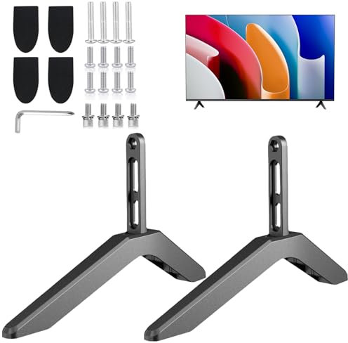 TV Stand Legs, Universal TV Stand，Upgrade TV Base Pedestal Feet with Screws，Replacement Feet Stand Holde Suit for 32-65 Inch LCD LED Plasma Flat Screen，Black