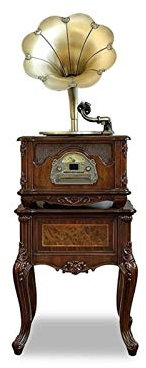 Vinyl Player Vintage, Wooden Phonograph Turntable Vinyl Record Player Stereo Speakers System Control phonograph retro vinyl record CD player LP living room soft decoration Gramophone