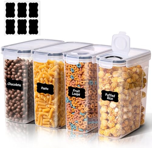 ComSaf cornflakes behälter 4 L 4er Set, vorratsdosen mit deckel luftdicht