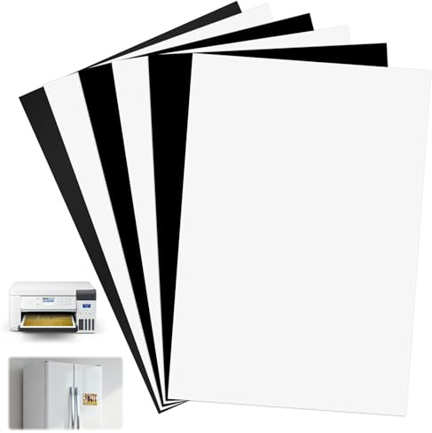 Magnetiskt tryckbart papper, DIN A5, fotoomagneet bläckstråleskrivare, 14,8 x 21,0 cm | Matt magnetpapper, flexibla magnetiska etiketter för foton, gör-det-själv-pysselskyltar, 6 stycken