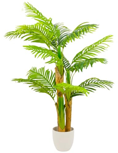 Clove, Planta Artificial Grande, Palmera Kwai Artificial 150 cm, Decorativas, Árbol, Decoración Hogar, para Interior, Oficina, Hoteles, Eventos – Planta Realista Tropical, Hojas Moldenables