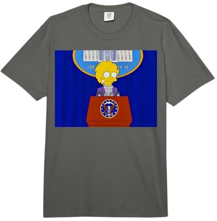The Simpsons Lisa Simpson President Comfort Colors Adult Heavyweight T-Shirt