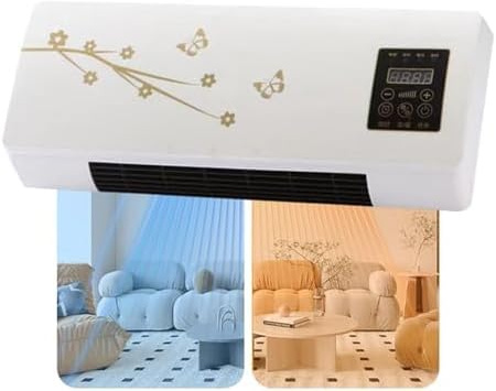 SXXAZLDP Aire Acondicionado de Pared - Calefactor termoventilador Multifuncional montado en la Pared para enfriamiento y calefacción rápidos, Funcionamiento silencioso.