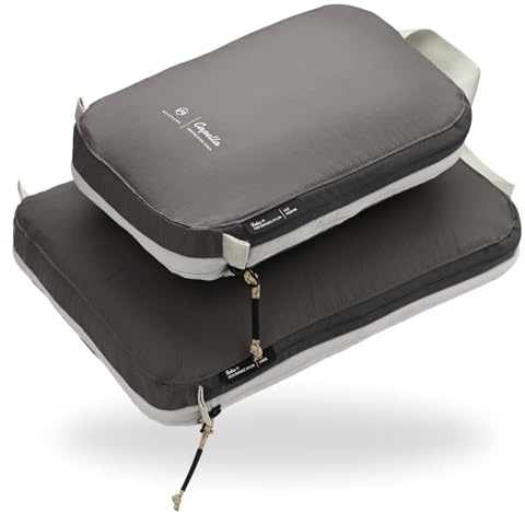 NORDKAMM® Profi-Packtaschen mit Kompression, Ultraleichtes Koffer-Organizer Set, Packing Cubes aus wasserdichtem Stoff, Packwürfel, Packing Cubes Compression